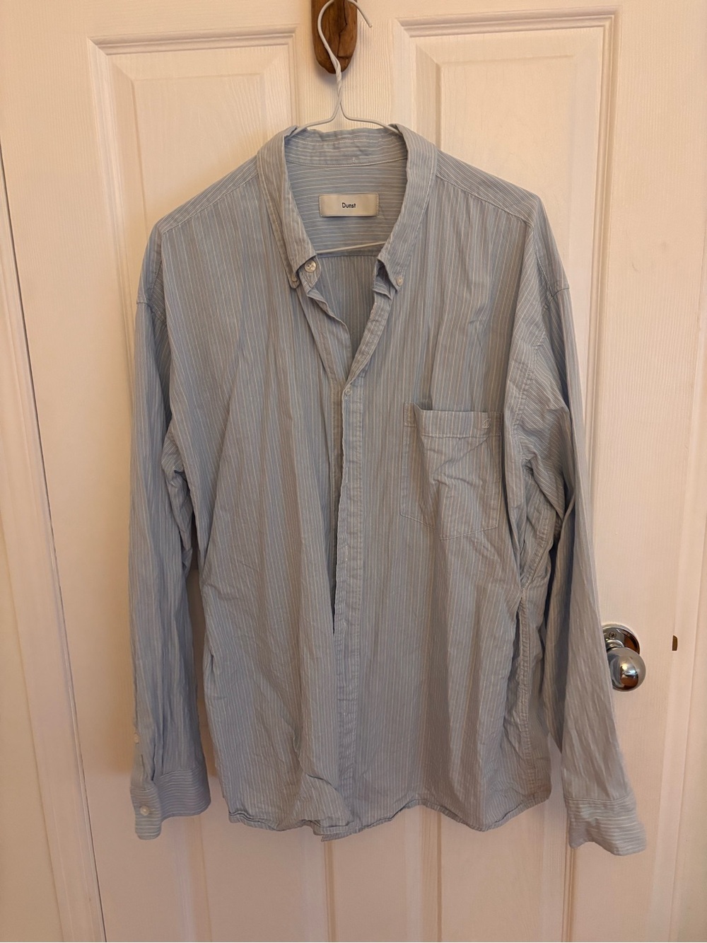 Light Blue Striped Button-Down Shirt